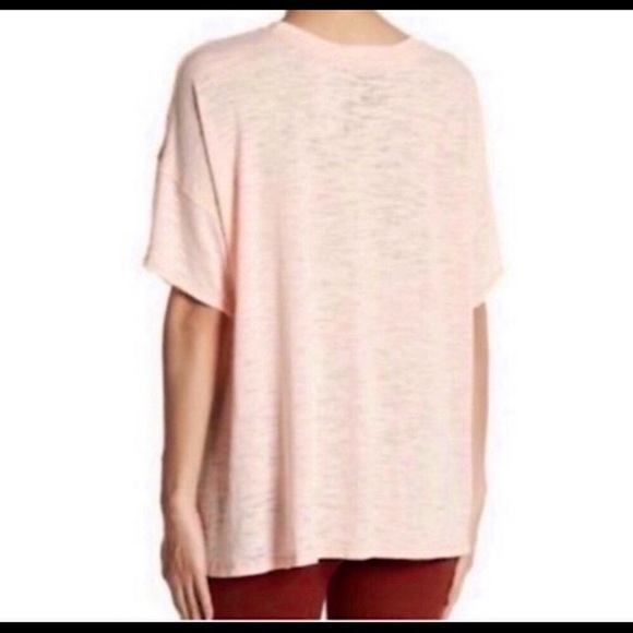 🆕🔥FREE PEOPLE CHIC JORDAN CUT OUT V-NECK OVERSIZED SILHOUETTE SHORT SLEEVED!! - Picture 4 of 8